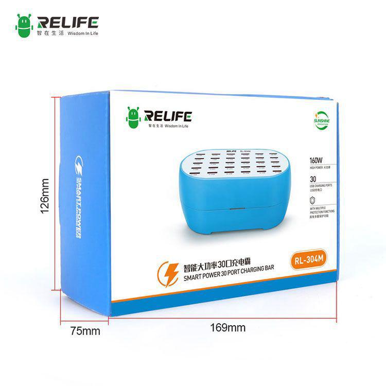 RELIFE RL-304M 160W Smart High Power 30 USB Ports
